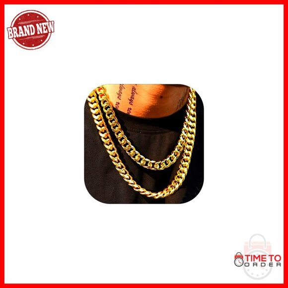 Other - Stainless Steel Cuban Chain Necklace, 12mm Width, 18-30 Inch Lengths